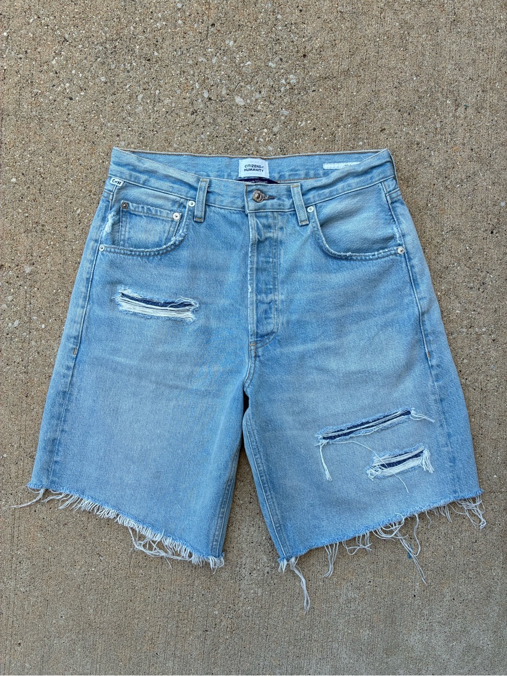 NWOT Citizens Of Humanity Ayla Long denim shorts size 27